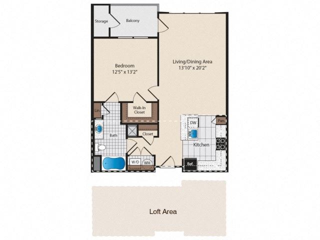 A2L Dealey with Loft One Bedroom One Bathroom